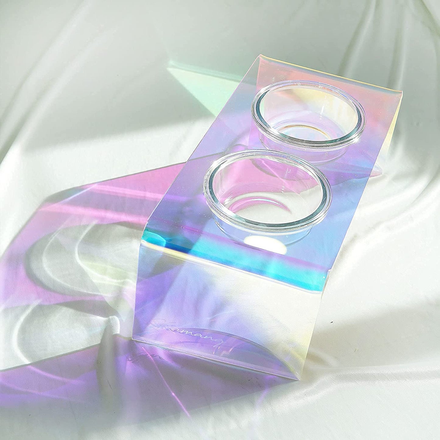 The Prism Collection: Iridescent Elevated Feeder