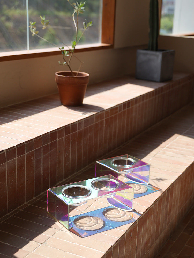The Prism Collection: Iridescent Elevated Feeder