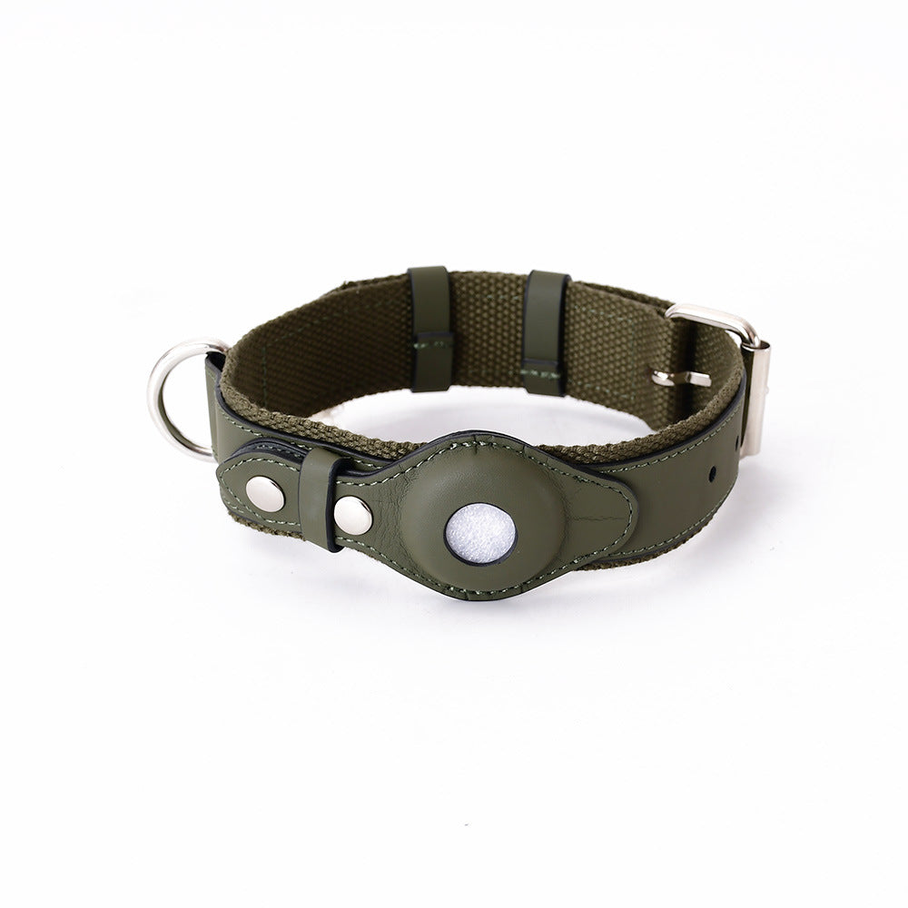 Signature Leather Paddock AirTag Collar and Leash Set