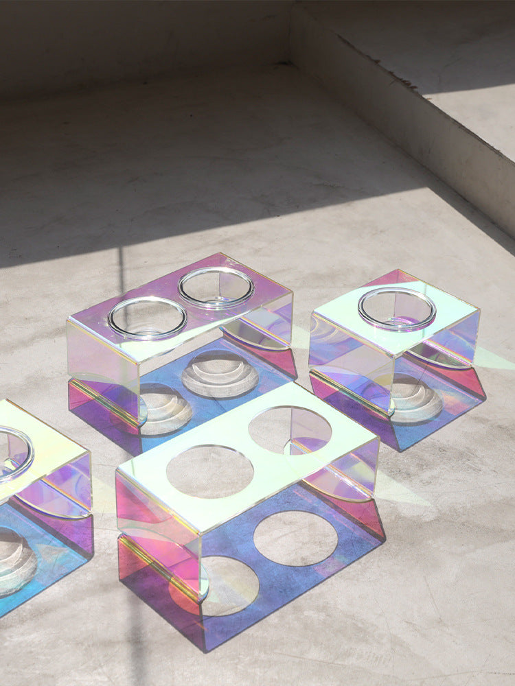 The Prism Collection: Iridescent Elevated Feeder