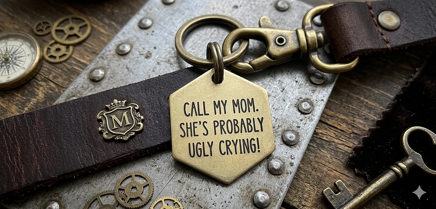 Maison Mischief: "Honest" Metal Pet ID Tags